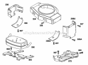 Blower Housing Muffler Guar Diagram and Parts List for 40A777-1221-01  Briggs and Stratton Engine